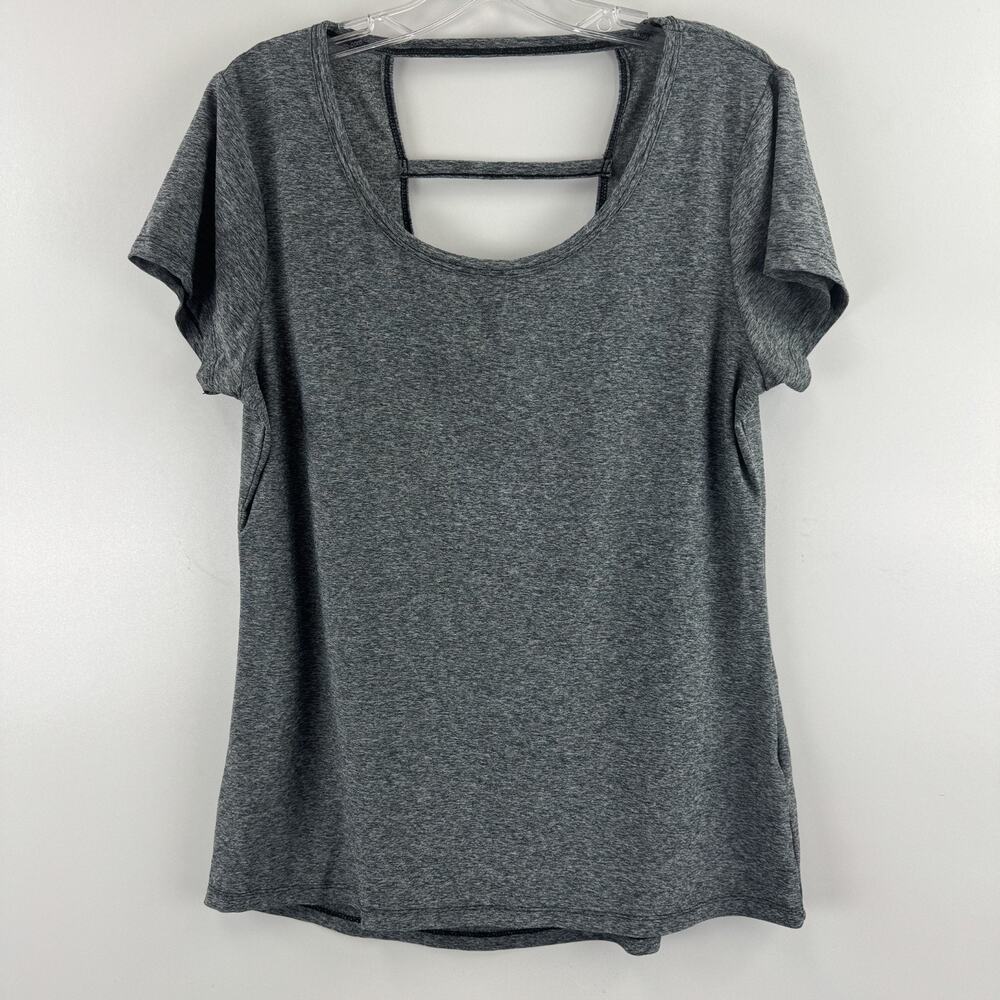 Marika Dry Wik Top Short Sleeve Sport Light Weight Exercise Shirt Lattice Back M